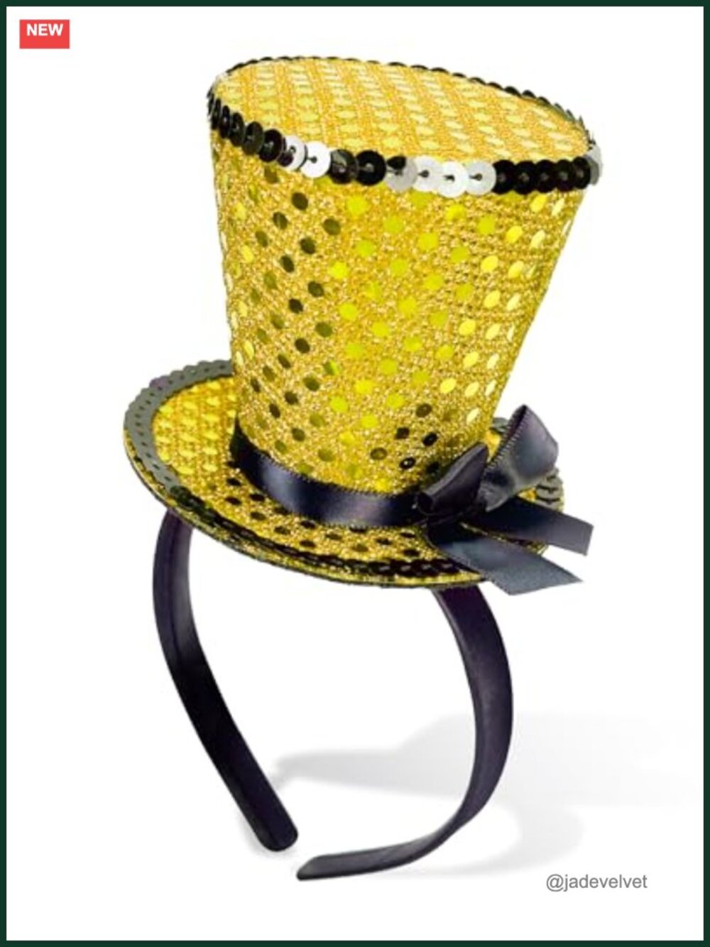 Mini Top Hat Headband Fascinator Sequin Costume Party Accessory